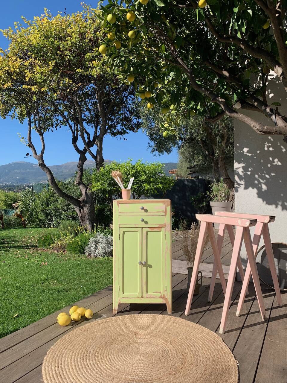 Parisian buffet in patinated wood