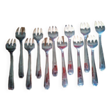 Fronnet 12 Silver-plated art deco oyster forks