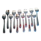 Fronnet 12 Silver-plated art deco oyster forks