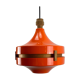 1970s orange Scandinavian suspension light in plexiglass shaped like a UFO.