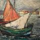Tableau : huile sur toile - Marine