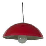 Large Hanging Lamp Martinelli Luce 'Coupe 1835'' in Glossy Red, 1970s