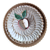 Pie dish in slipware - Apple patterns