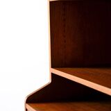 Scandinavian teak bookcase with hinged doors