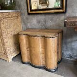 Rounded old wood chest