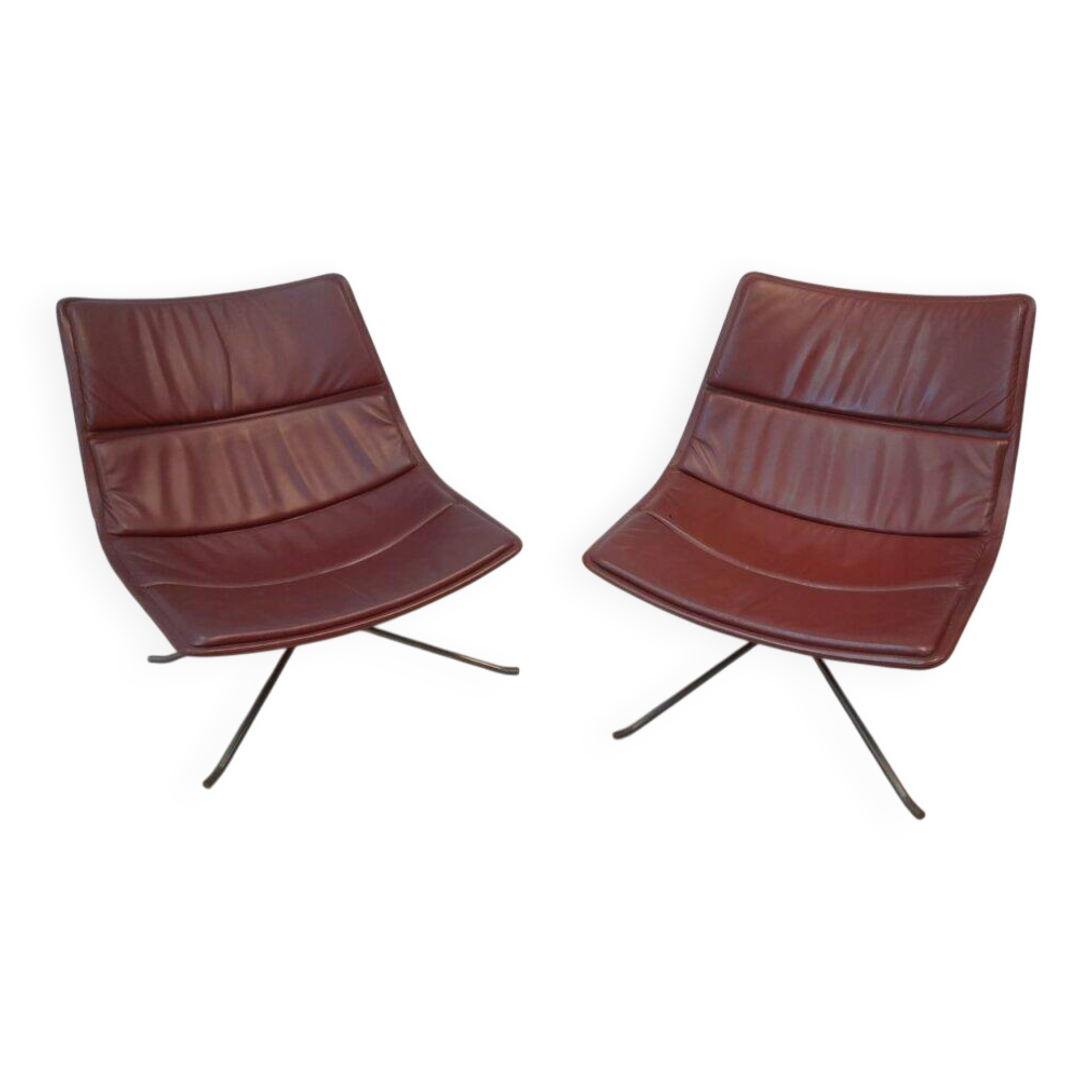 Paire de fauteuils lounge Yuki Zanotta