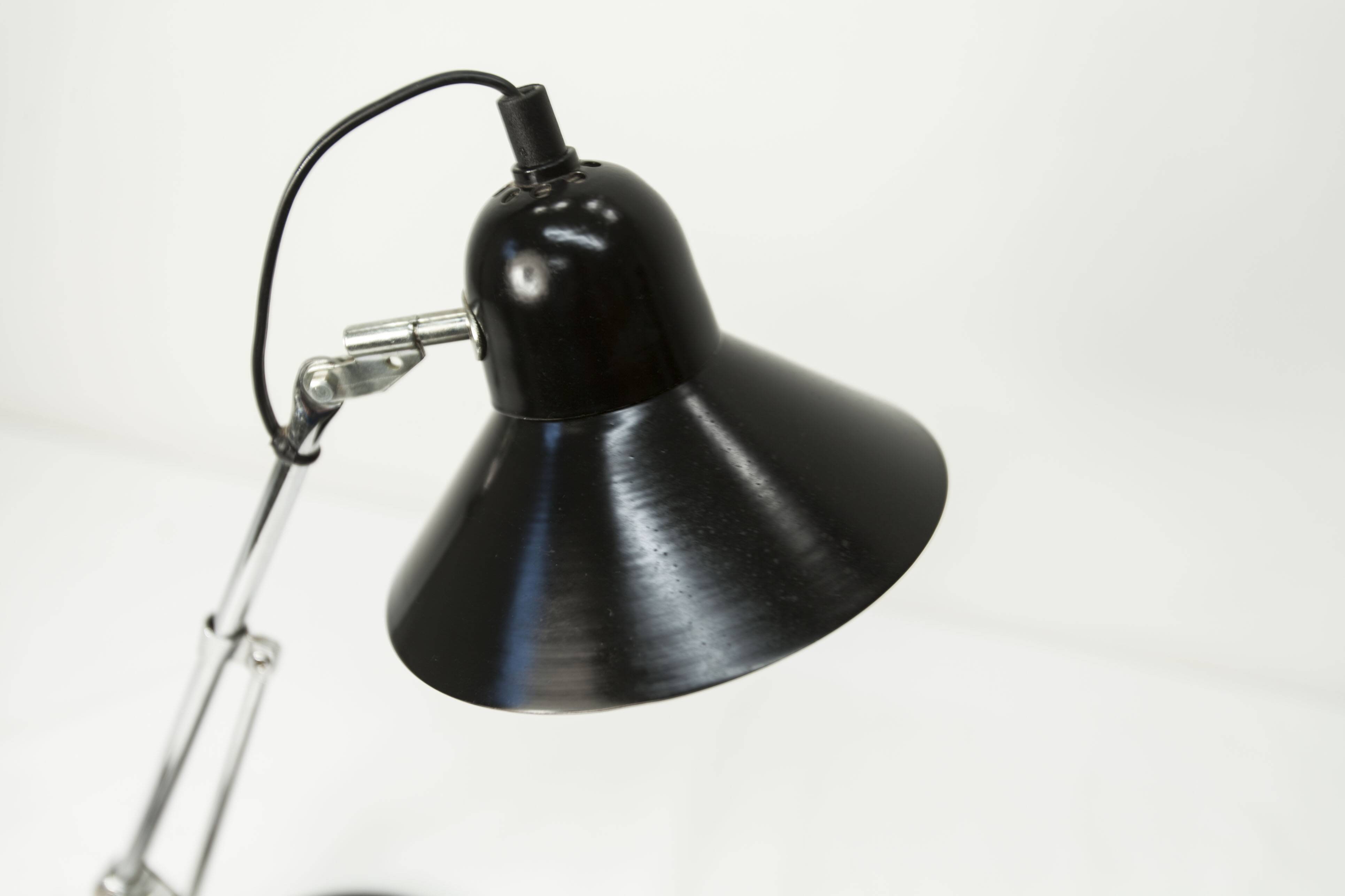 Aluminor 1960 black and chrome lamp Made in France