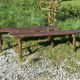 Ancient primitive farm benches