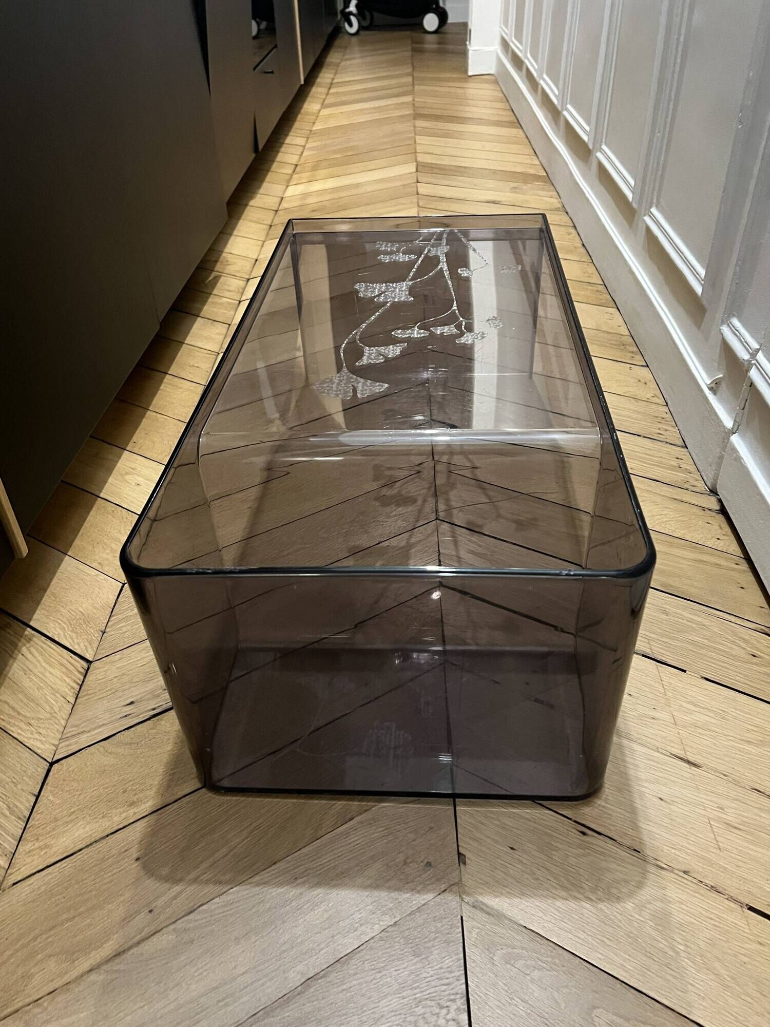 Vintage transparent Usame table by Patricia Urquiola for Kartell