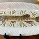 Large fish platter with its sauce boat, annecy model, vintage gien.