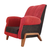 Fauteuil club en laine 1950