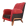 Fauteuil club en laine 1950