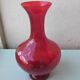 Red glass vase