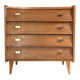 Vintage oak chest of drawers with 4 drawers