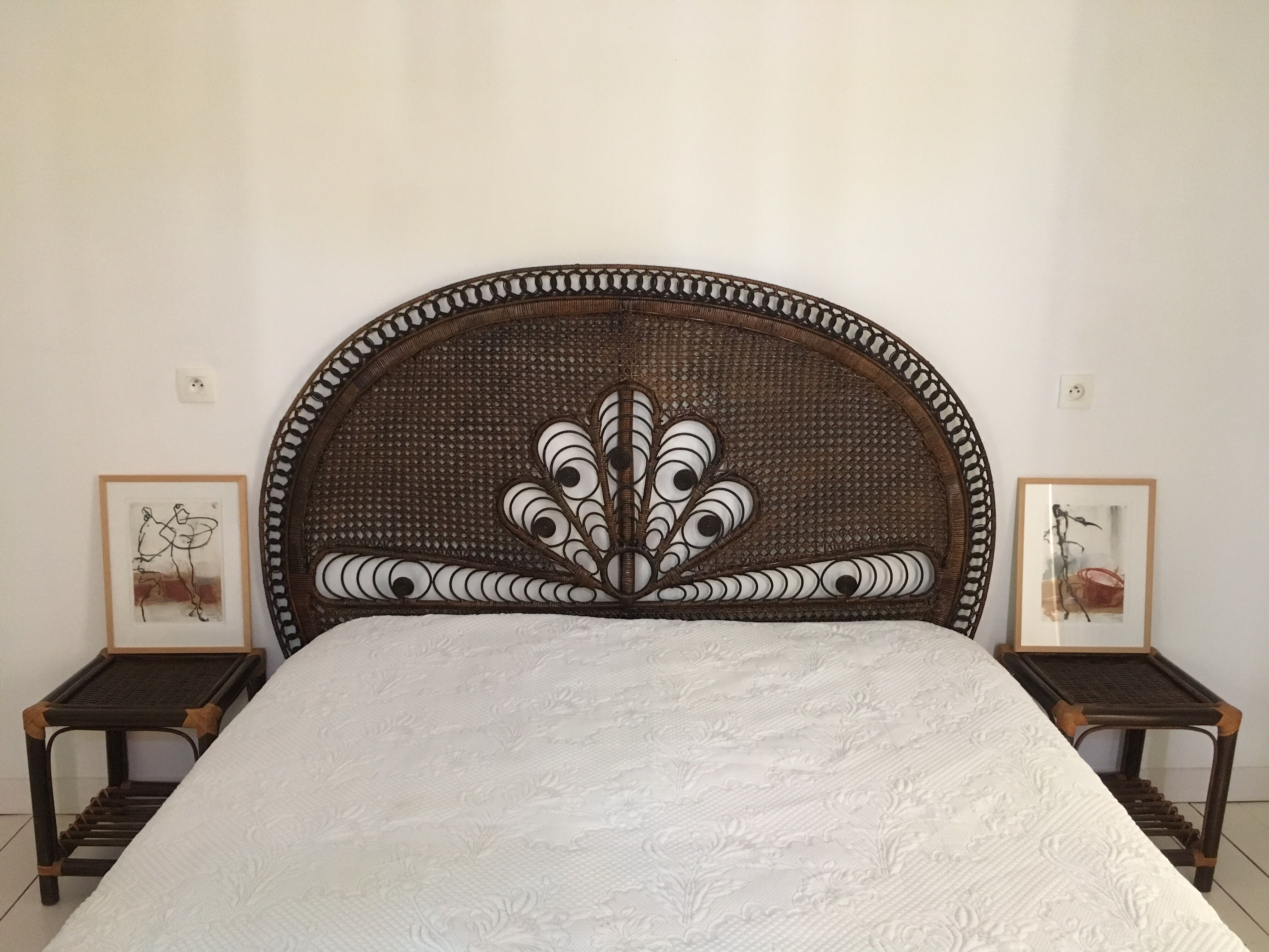 Bohemian headof in peacock rattan