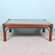 Table basse bambou et verre