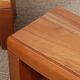 Pair of elm bedside tables, French work from the 1980s.