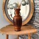 Vintage woven wicker vase 1970