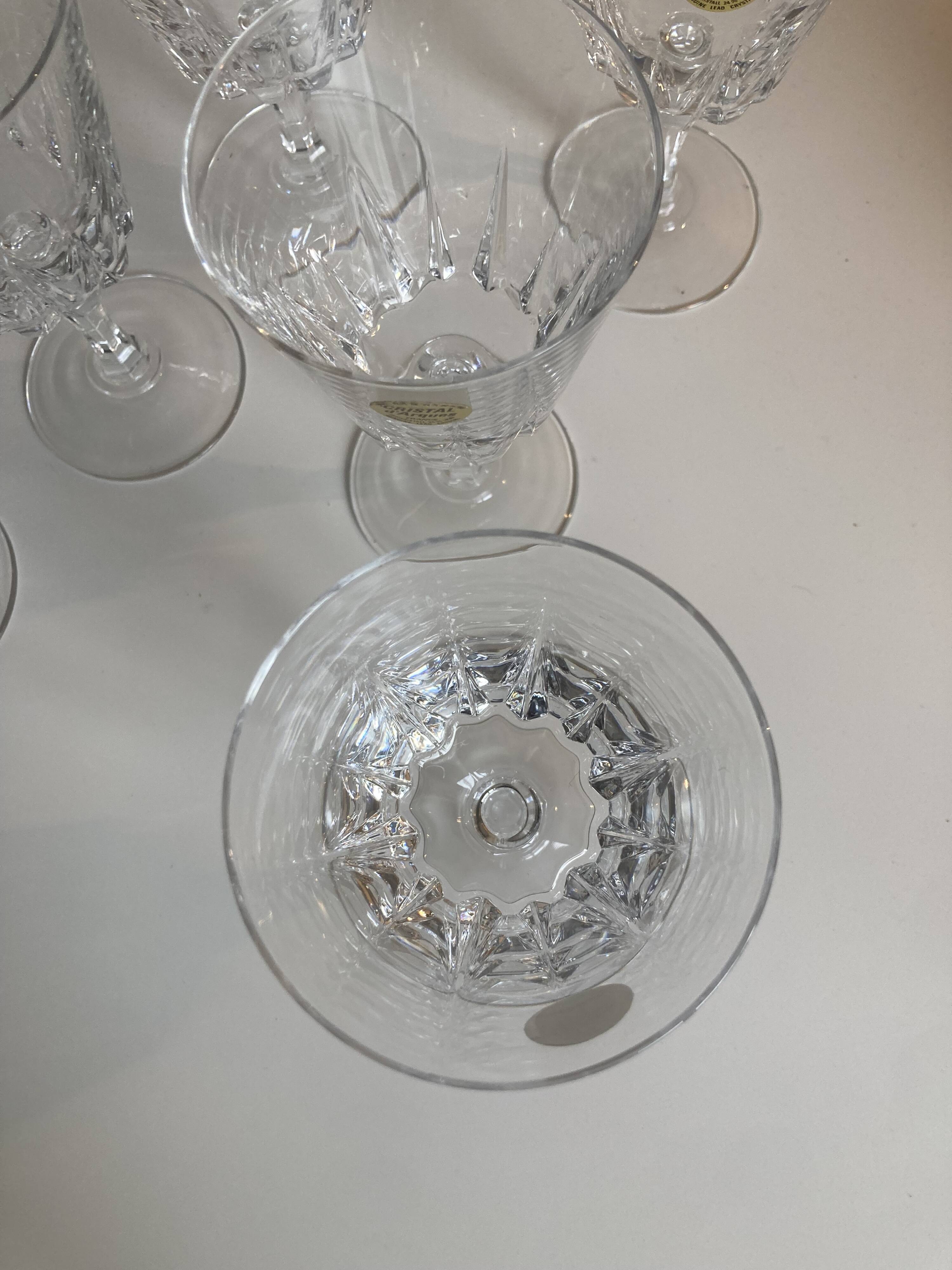 Lot of 6 Cristal d'Arques glasses