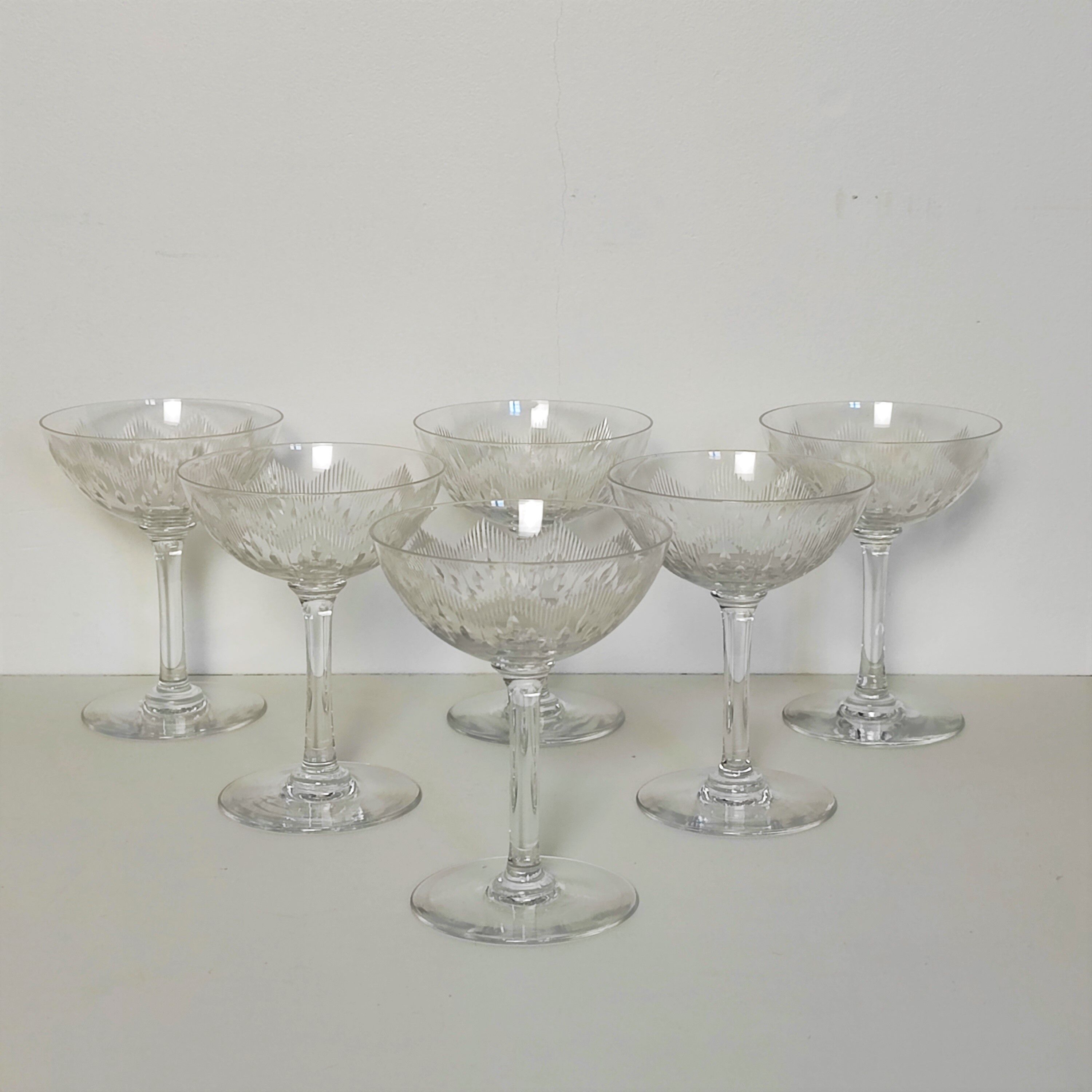 Crystal champagne glasses