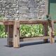 Large carpenter's workbench, old workbench, wooden workbench, industrial decoration