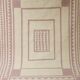 Carpet geometric design pastel colors pink and off-white year 70/80.