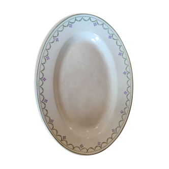 Ancient longwy porcelain dish model Violetta
