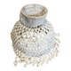 Abat-jour vintage en crochet blanc à franges