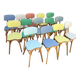 (lot) 14 Heart Compass Multicoloured Chairs