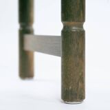 Odessa dining chairs set of 6, stained birchwood, Danish cord, 1970s