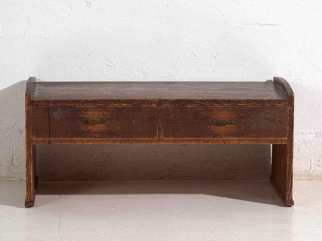 Japanese low table with cedar drawers – Showa period (c. 1926–1970)
