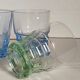 Nine colored art-deco glasses 40s