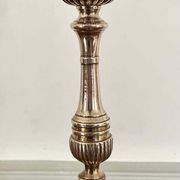 Pair of Louis XIV style table lamp from the 19th century in silver metal