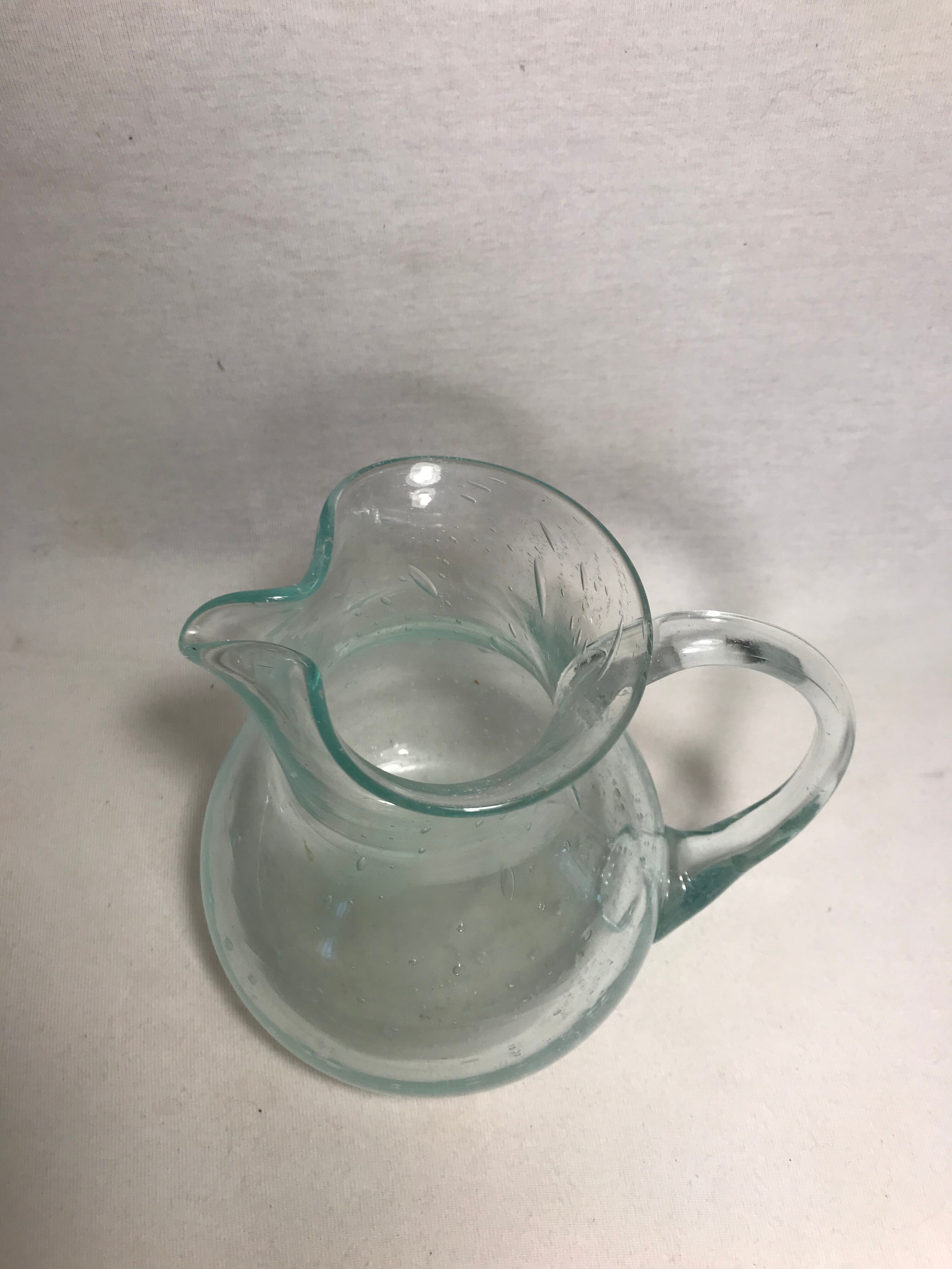 Former pitcher bubble glass breath hand Decoration Vintage decanter