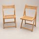 Natural wood folding chair – Slatted seat