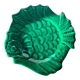Vintage green fish plate lunetta vallauris