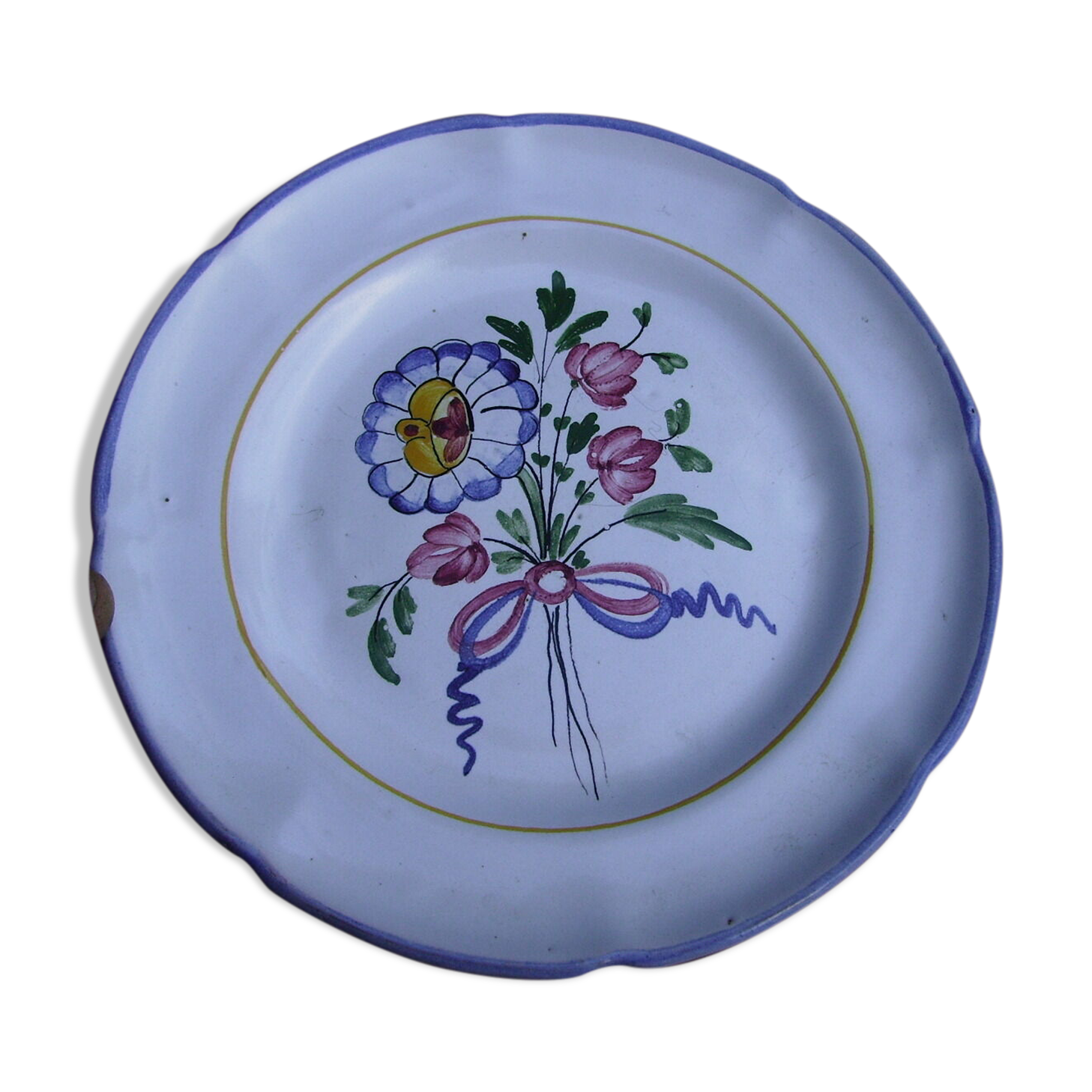 Passavant earthenware plate in Argonne tricolore motif revolution