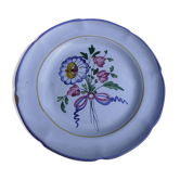 Assiette en faÏence Passavant en Argonne motif tricolore révolution