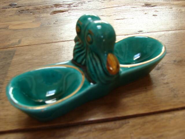 Art Deco salt and pepper set with ducks