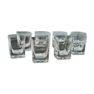8 Glasses Porto RHUM SAKE CUPS in SEVRES Crystal model KEOS