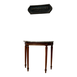 Console half moon natural wood period Louis XVI XVIII th century