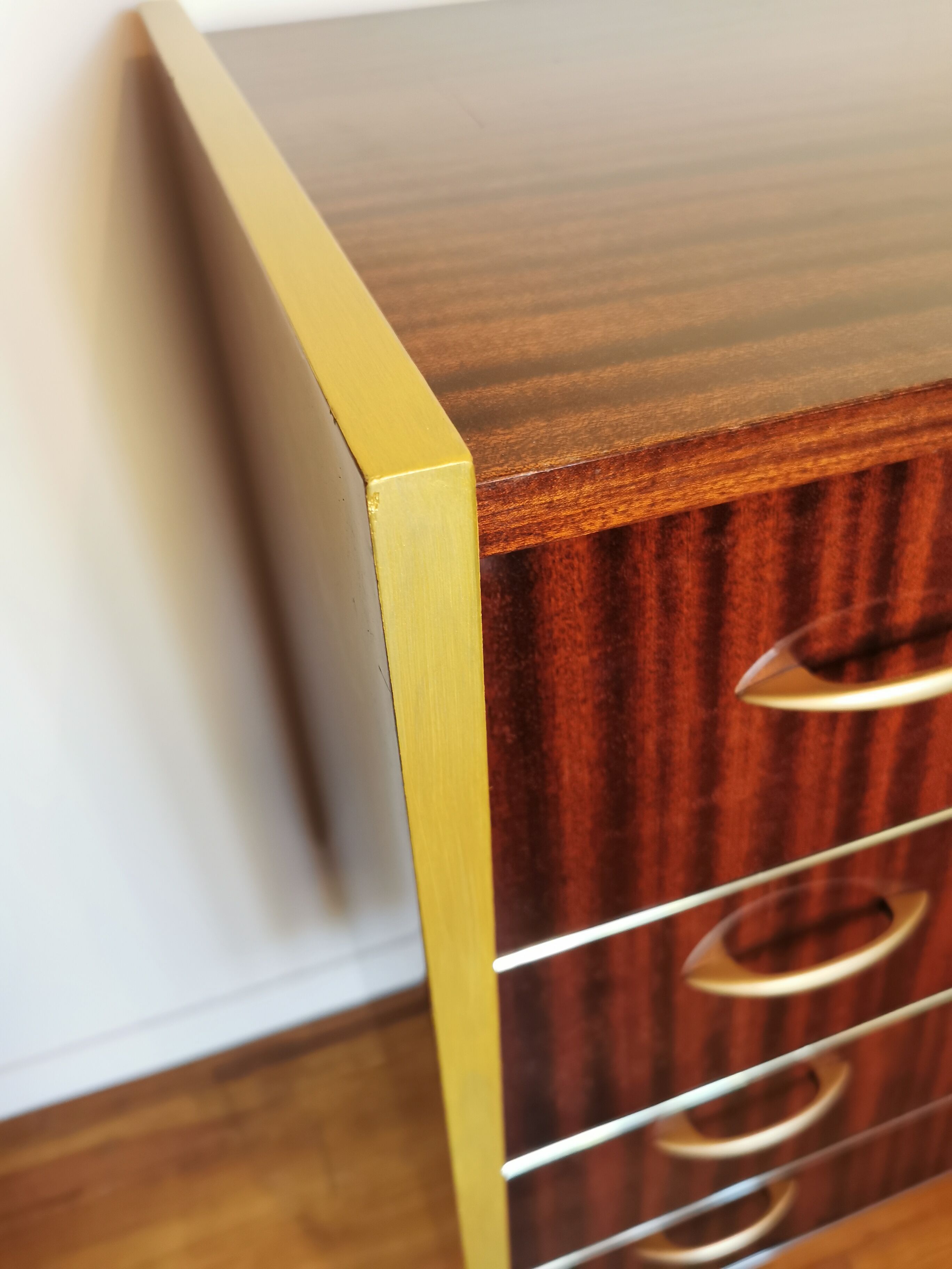 Large vintage chest of drawers 4 drawers restyled