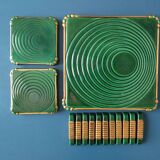 Old art deco table set in earthenware