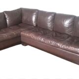 Leather corner sofa
