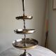 3-storey cake display in silver metal from the Mills Brussels brand. Date from the 1930s
