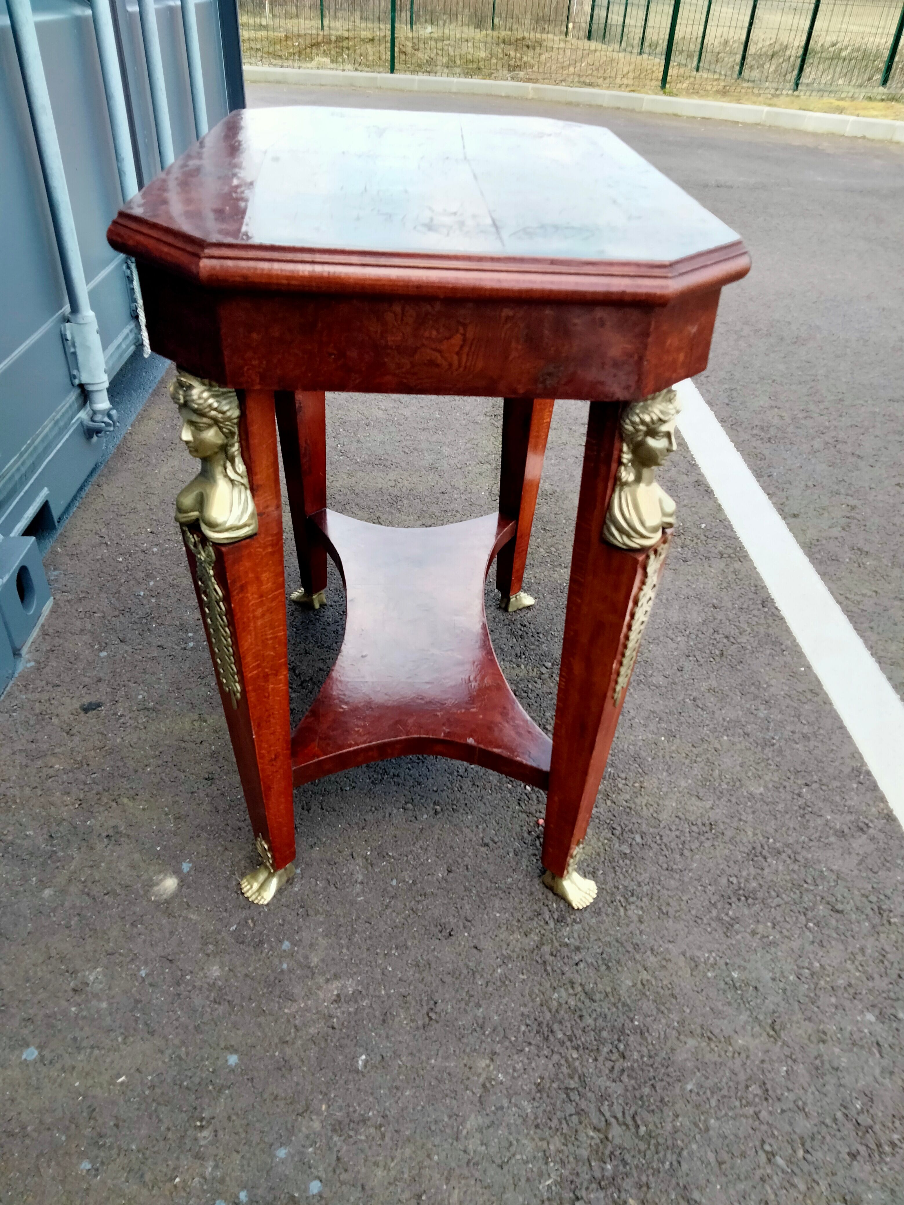 Table gueridon old decoration bronze empire