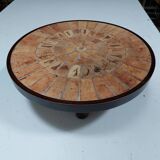 Round coffee table "Herbariums" by Roger Capron - 1960s/1970s - Vallauris