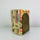 Pair of minimalist vintage raw brass bookends