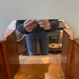 Antique wall-mounted toilet cabinet