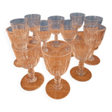 12 verres à vin en cristal Clermont
